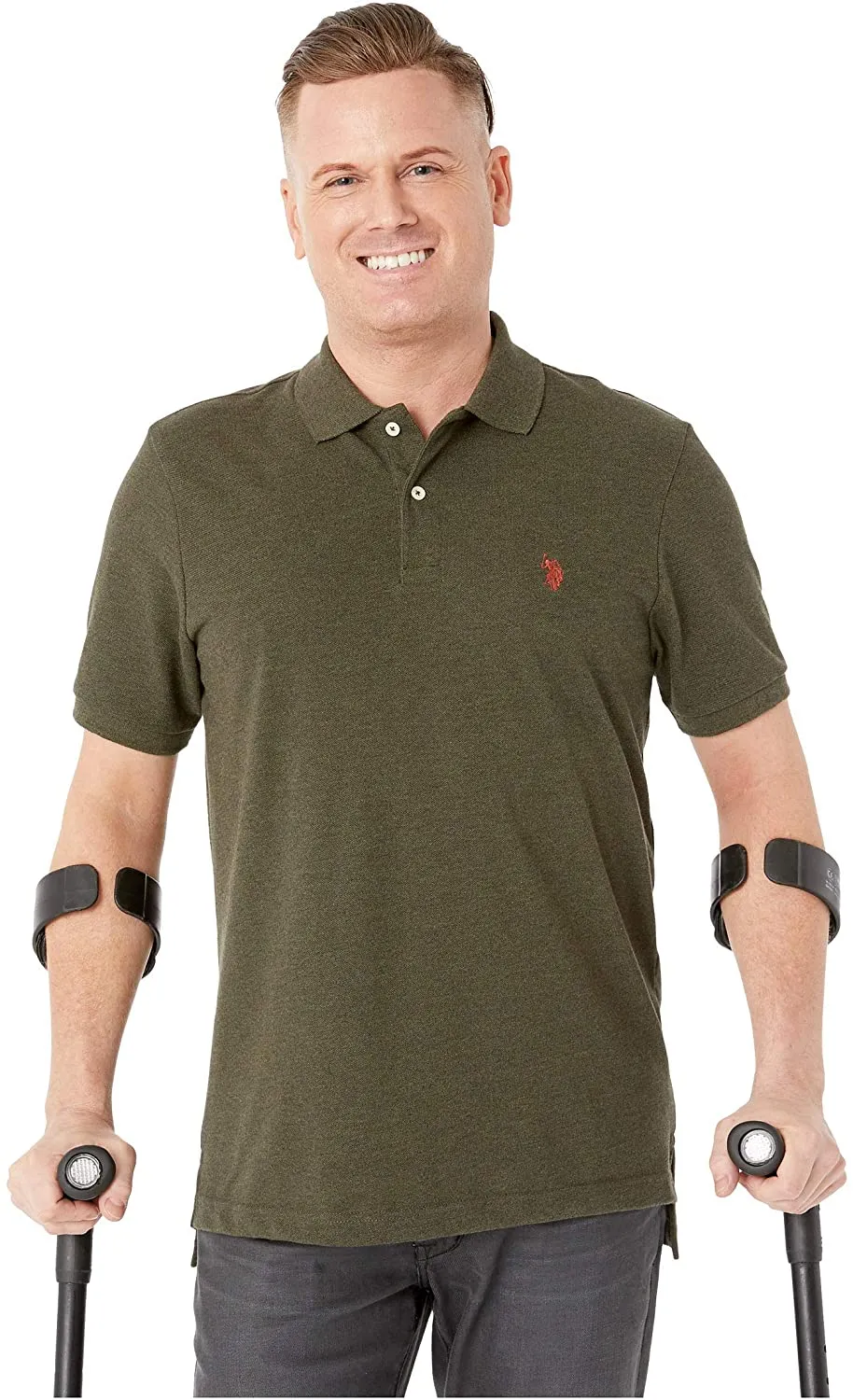 U.S. Polo Assn. Men's Solid Interlock Short-Sleeve Polo Shirt