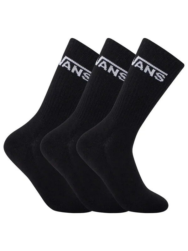 Vans 3 Pack Shoe Socks - Black/White