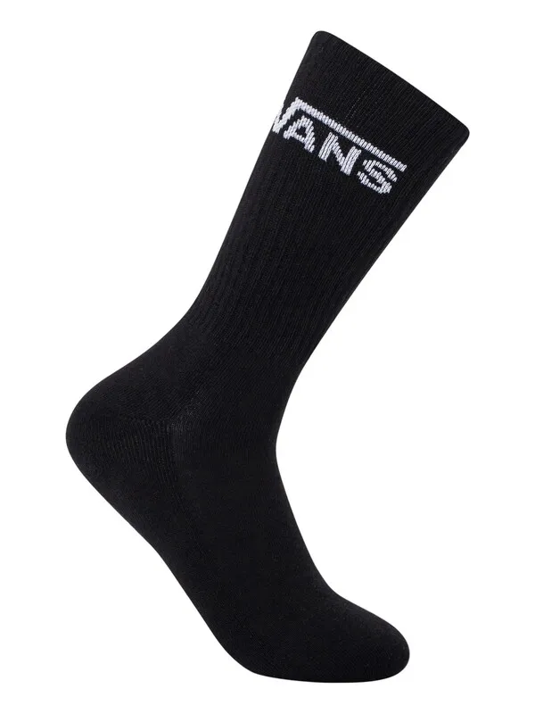 Vans 3 Pack Shoe Socks - Black/White