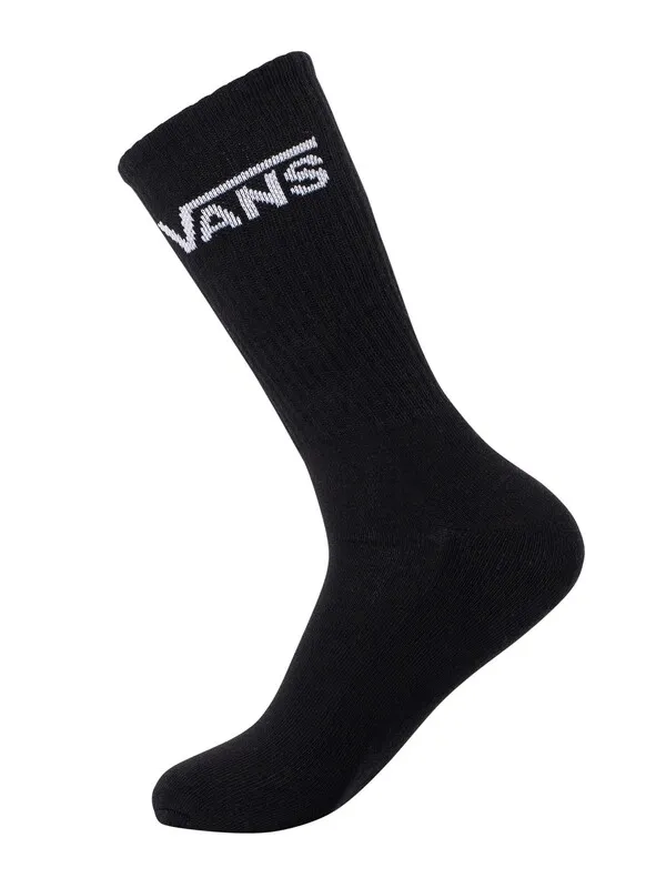 Vans 3 Pack Shoe Socks - Black/White