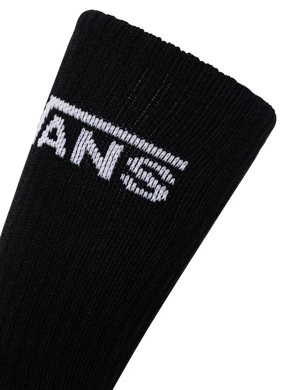 Vans 3 Pack Shoe Socks - Black/White