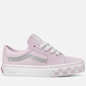 Vans Kids' Sk8-Low Trainers - Checkerboard/Lavender