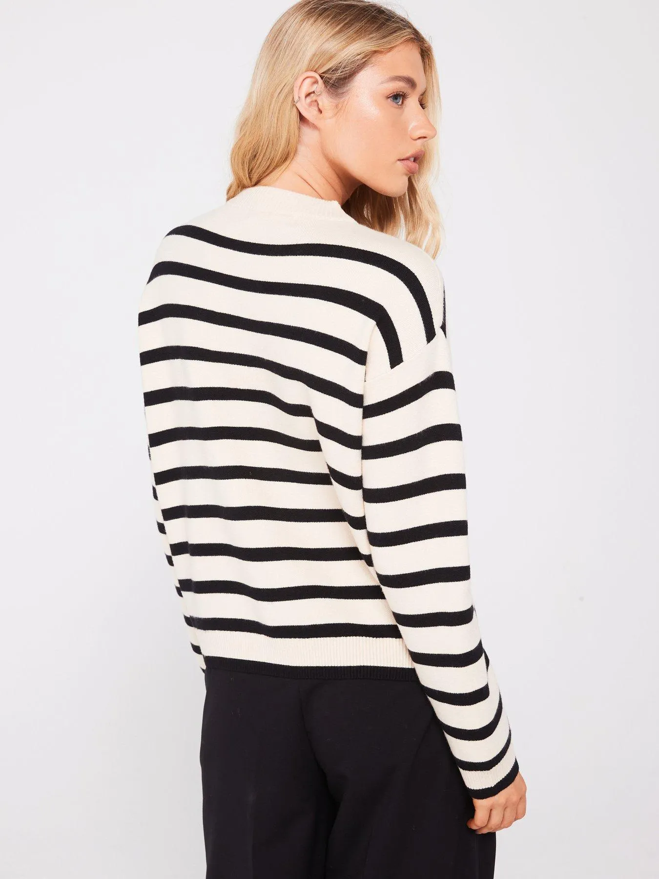 Vero Moda Long Sleeve O-neck Button Pullover - Multi