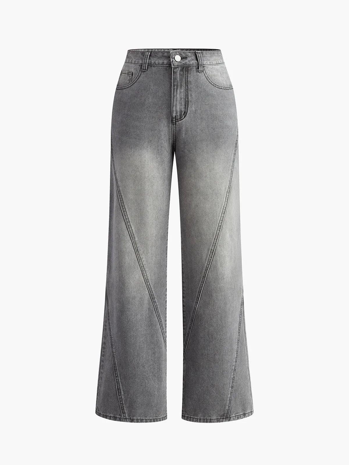 Vintage Denim Straight Leg Pants