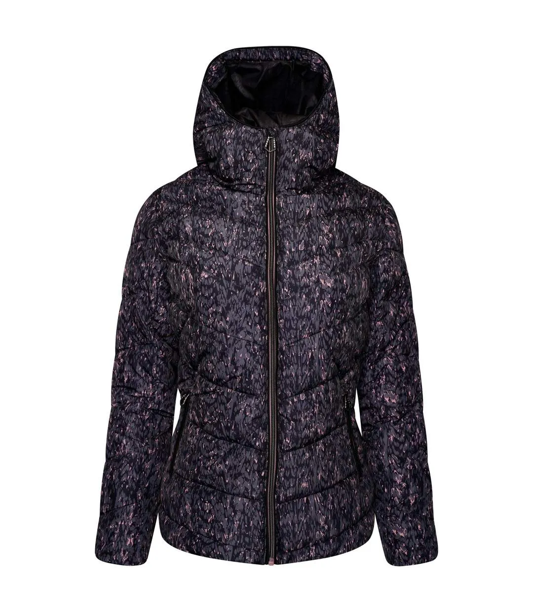 Womens/ladies reputable embellished padded jacket powder pink wave Dare 2B