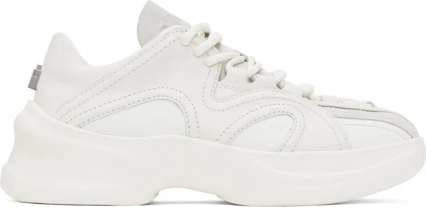 Wooyoungmi White Paneled Sneakers