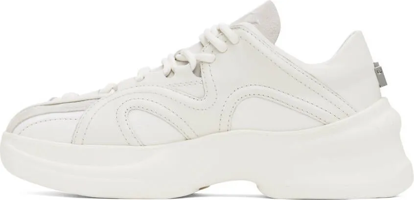 Wooyoungmi White Paneled Sneakers