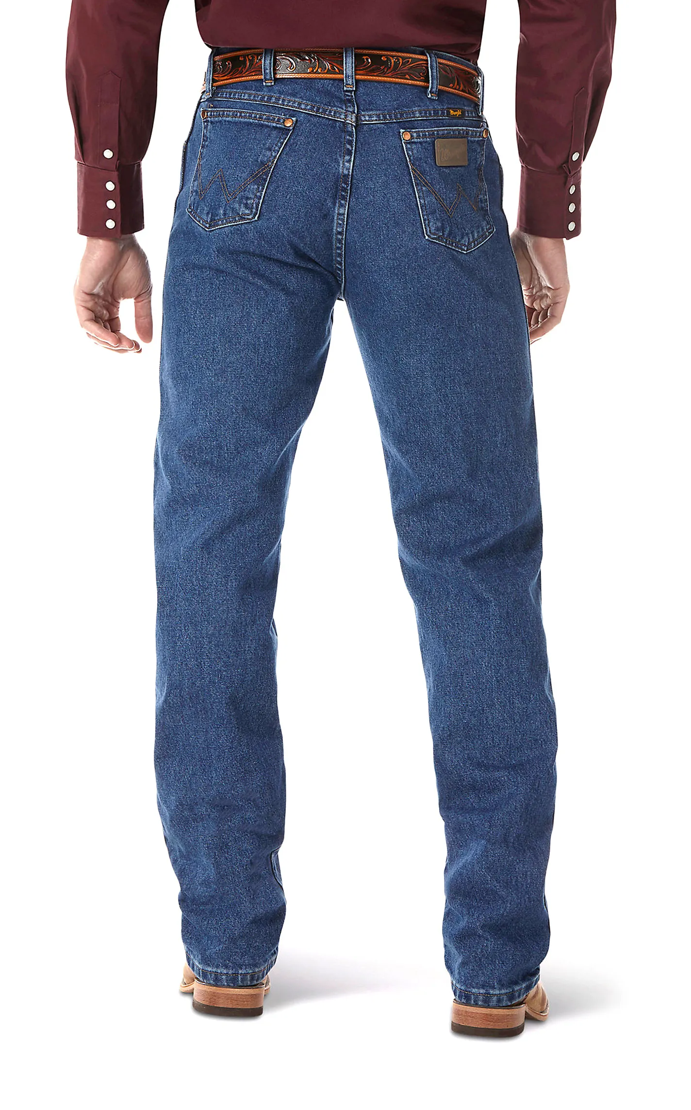 Wrangler Men's Cowboy Cut Stonewashed Original Fit Jeans - Extended Sizes (44-54)