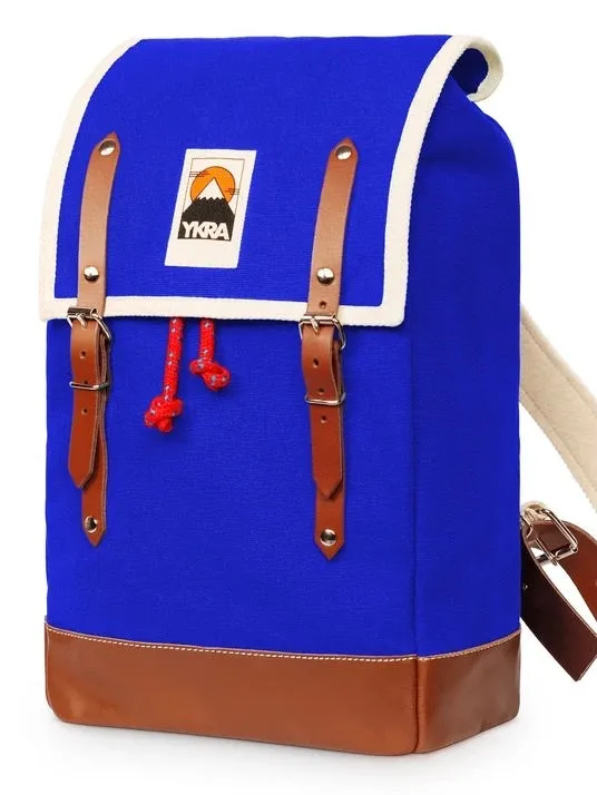 YKRA Matra Mini Leather Strap Backpack - BLUE