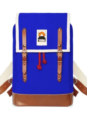 YKRA Matra Mini Leather Strap Backpack - BLUE